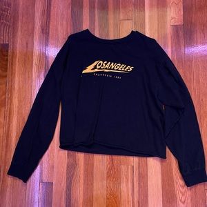 Black long sleeve graphic tee